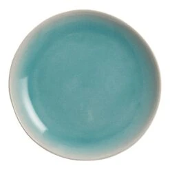 World Market Liliana Aqua and White Reactive Glaze Salad Plate