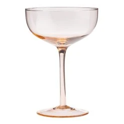 World Market Peach Coupe Glass