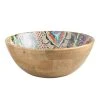 World Market Janice Large Multicolor Enamel Wood Bowl