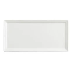 World Market Mini Rectangular White Porcelain Tasting Plate Set Of 4