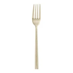World Market Champagne Satin Hammered Salad Fork