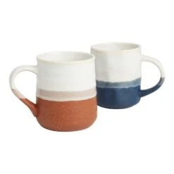World Market Cream Ombre Reactive Glaze Organic Ceramic Mug
