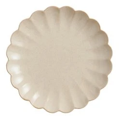 World Market Scallop Rim Speckled Dinner Plate