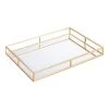 World Market Cole Antique Brass Mirrored Bar Tray
