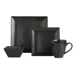 World Market Trilogy Black Shallow Bowl Set Of 4 -Cheap Dining Store unnamed file 576