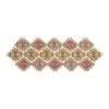 World Market Multicolor Geometric Beaded Table Runner
