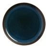 World Market Blue Reactive Glaze Ribbed Salad Plate