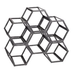 World Market Black Hexagonal Wine Rack