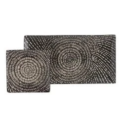 World Market Trilogy Square Black And White Swirl Salad Plate Set Of 4 -Cheap Dining Store unnamed file 647