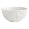World Market White Whittle Ribbed Cereal Bowl