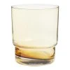 World Market Amber Stackable Double Old Fashioned Glass Set of 2