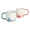 World Market Floral Face Hand Painted Ceramic Mug