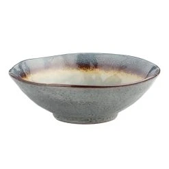 World Market Sota Gray Reactive Glaze Serving Bowl