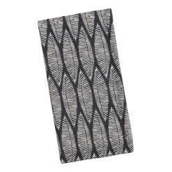 World Market Black And White Leaf Napkins Set Of 4