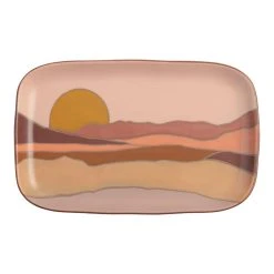 World Market Kolor Me Koby Wax Resist Landscape Serving Platter