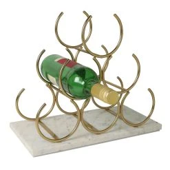 World Market Marble and Gold 6 Bottle Wine Rack -Cheap Dining Store unnamed file 746