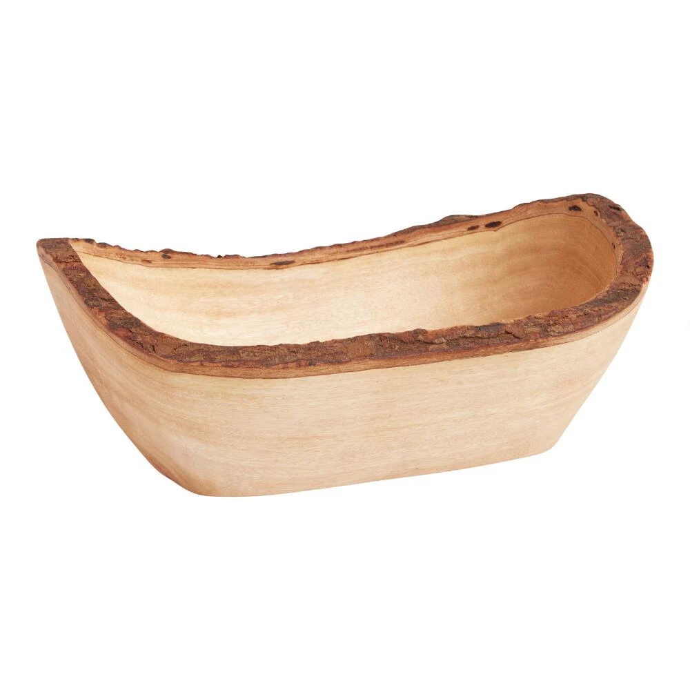 World Market Wood Bark Bowl 2 World Market Wood Bark Bowl - Image 2