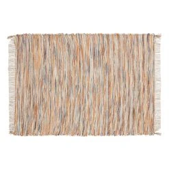 World Market Warm Multicolor Chindi Placemats with Fringe Set of 4