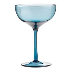 World Market Blue Coupe Glass