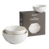 World Market Natural White Porcelain Stacked 3 Piece Serving Bowl Set