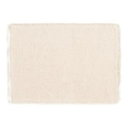 World Market Neutral Woven Placemats with Natural Fringe Set of 4