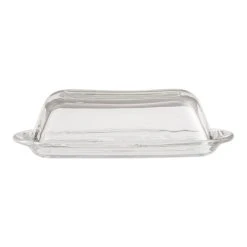 World Market Glass Covered Butter Dish