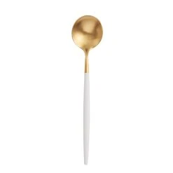 World Market Shay White And Gold Soup Spoon
