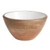 World Market Small White Enamel Wood Bowl