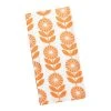 World Market Ivory and Orange Daisy Napkins Set of 4