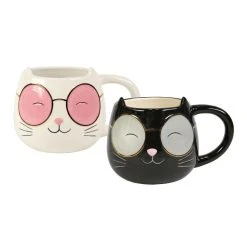 World Market Cat With Sunnies Figural Mug