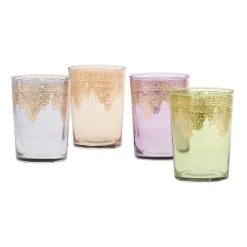 World Market Moroccan Double Old Fashioned Glasses Set of 4