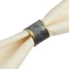 World Market Gold Rim Metal Napkin Ring Set of 4