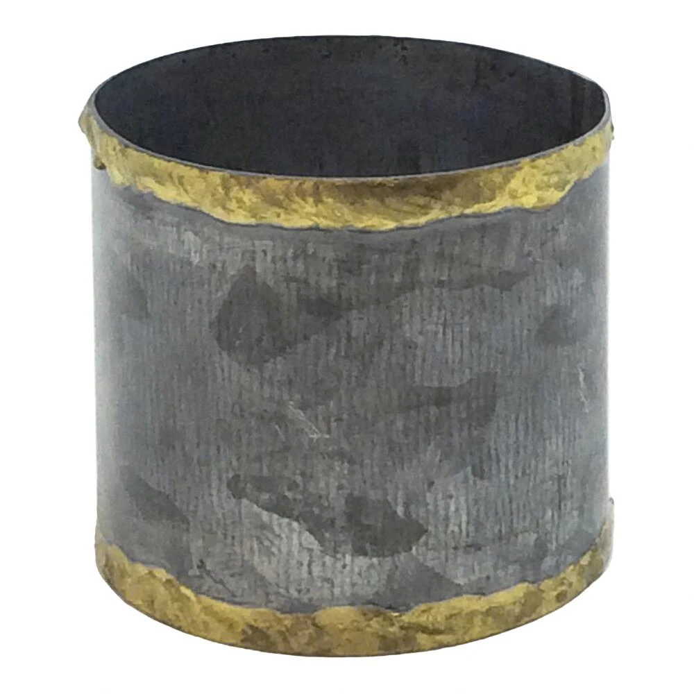 World Market Gold Rim Metal Napkin Ring Set of 4 2 World Market Gold Rim Metal Napkin Ring Set of 4 - Image 2