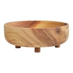 World Market Acacia Wood Footed Serving Bowl
