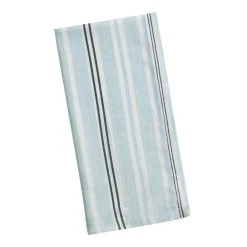 World Market Gray Stripe Printed Cotton Napkins Set of 4