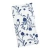 World Market Ivory and Navy Floral Bud Napkins Set of 4