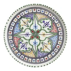 World Market Amira Hand Painted Ceramic Dinner Plate