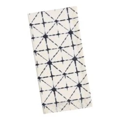 World Market Indigo Blue and Ivory Tie Dye Napkin Set of 4