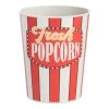 World Market Red Stripe Bamboo Fiber and Melamine Popcorn Container