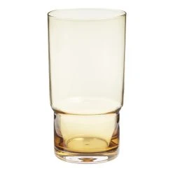 World Market Amber Stackable Highball Glass Set of 2