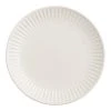 World Market White Whittle Ribbed Salad Plate