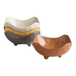 World Market Fuji Square Footed Dish Set Of 4